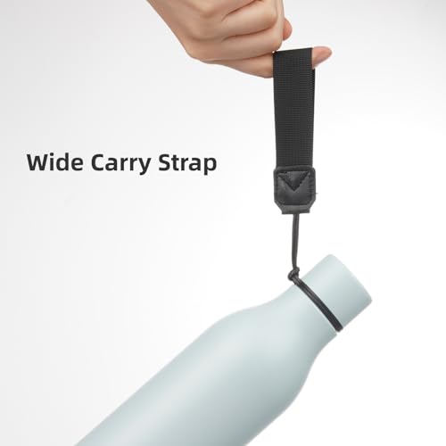 18 oz Insulated Stainless Steel Metal Water Bottle with Strap