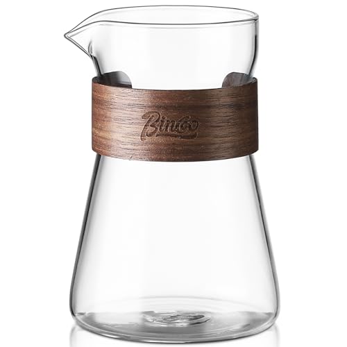 16 oz Glass Coffee Carafe with Wood Heat