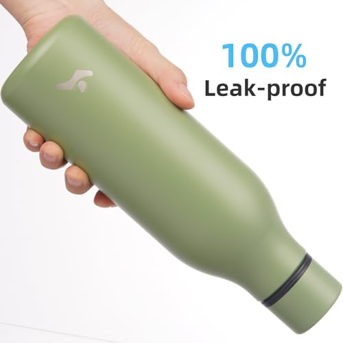 18 oz Insulated Stainless Steel Metal Water Bottle with Strap