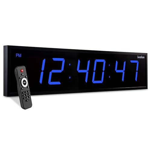 Oversized Digital Wall Clock with Large LED Display & Timer