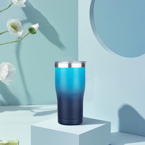 20oz Insulated Tumbler with Lid Straw Travel Coffee Mug Cup