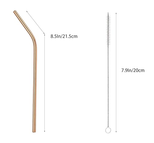 10 Pcs Stainless Steel Straws (10 Count)