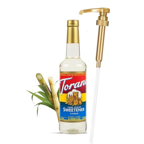 Jimoco® Syrup Pump Dispenser + Torani® Cane Sugar Syrup (25.4 Fl Oz)