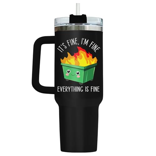 Dumpster Fire This Little 40 oz Tumbler with Handle