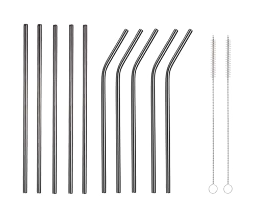 10 Pcs Stainless Steel Straws