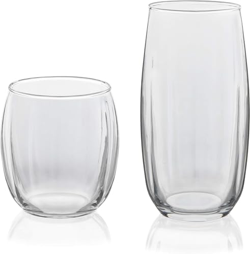 Samba Rocks and Tumbler Glass Cups Set of 16