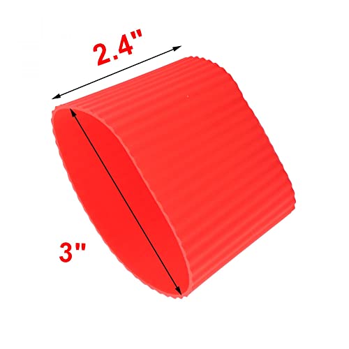 Silicone Nonslip Glass Bottle Mug Cup Sleeve Protector Cover Red