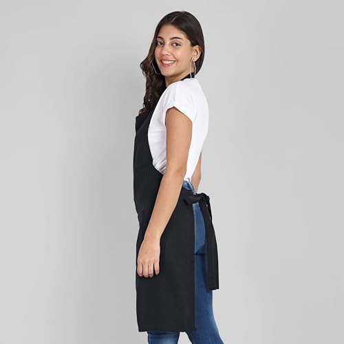 Chef Aprons Recycled Cotton Kitchen Apron with an Adjustable Neck with Long Ties (2 Count)