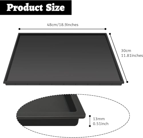 Silicone Mat Under Coffee Machine With Lip Coffee Maker Appliance Automatic Machines Espresso Accessory Black Multifunctional Rubber Base Mat