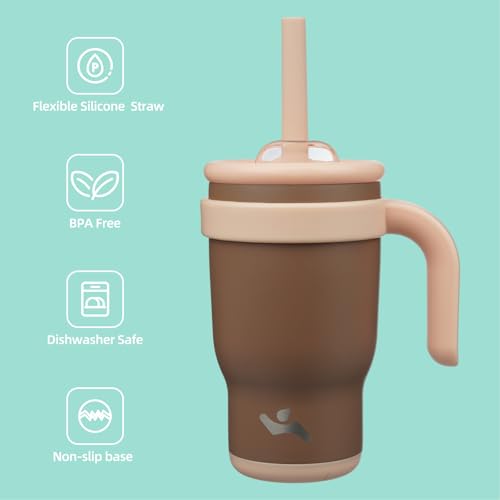 14 oz Tumbler with Handle and Straw