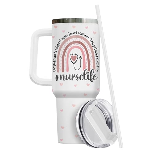 Nurse Funny Nursing 40 oz Tumbler with Handle