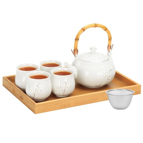 Japanese Tea Set Porcelain Tea Set with Teapot and Tea Cup Set for 4