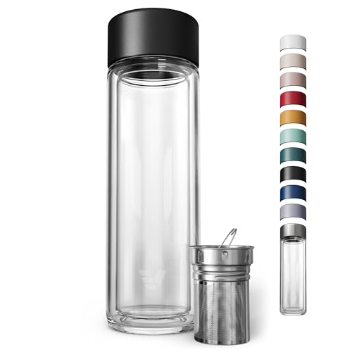 Glass Multi Tea Infuser Bottle 14oz
