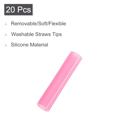 20Pcs Silicone Straw Tips (20 Count)