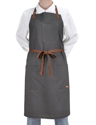Chef Apron for Men Women with Pockets