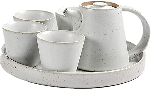 Tea Cup Set Coffee Cups Set Japanese Style Teapot with Handle and Tea Cups Set Service for 4 Adult Beautifully Excellent Home Decor Gift Tea Cup and Saucer Set