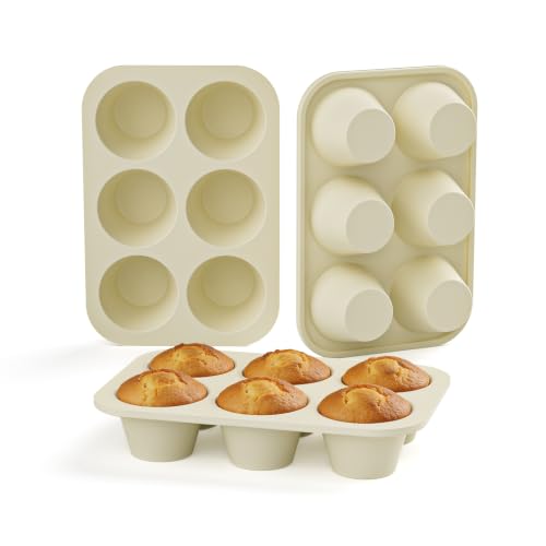 Jumbo Silicone Muffin Pans with Metal Frame (3 Count)