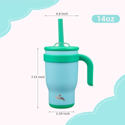 14 oz Tumbler with Handle and Straw