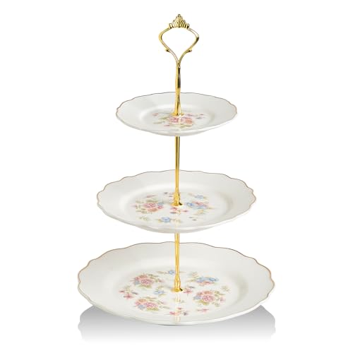 Sweejar 3 Tier Ceramic Cake Stand Wedding