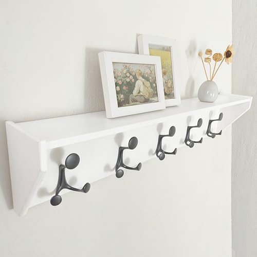 Wall Shelf with Hooks