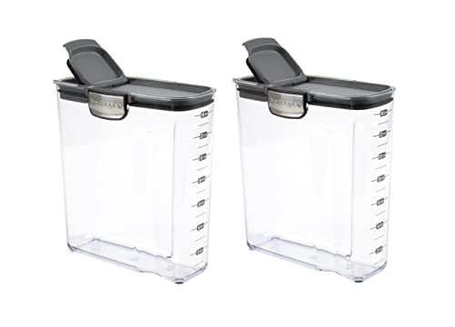 International ProKeeper+ Clear Plastic Airtight Food Baker's Kitchen Storage Organization Container Canister Set with Magnetic Accessories (2 Count)