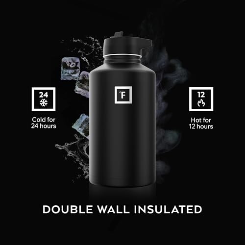 64 oz Wide Mouth Water Bottle with 3 Lids