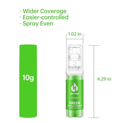 Green Edible Glitter Spray