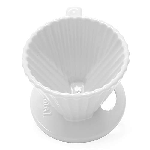 Lotus ceramic pour over coffee dripper