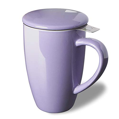 Sweejar Porcelain Tea Infuser Mug with Lid