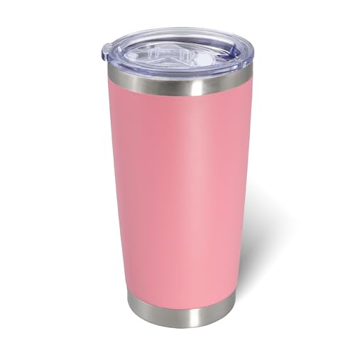 20oz Tumbler with Lid Stainless Steel Tumblers Insulated Mug Pink 1P