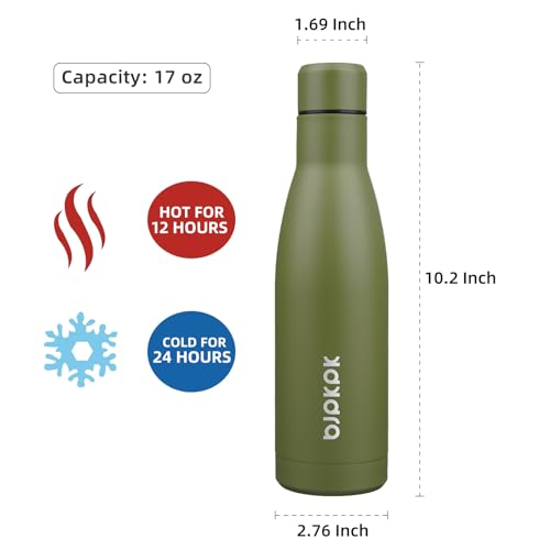 17oz Skinny Insulated Water Bottle