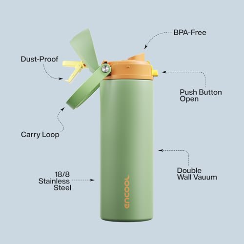 Insulated Water Bottle with Straw
