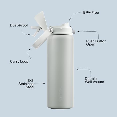 Insulated Water Bottle with Straw