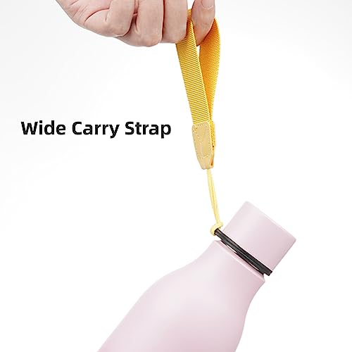 18 oz Insulated Stainless Steel Metal Water Bottle with Strap