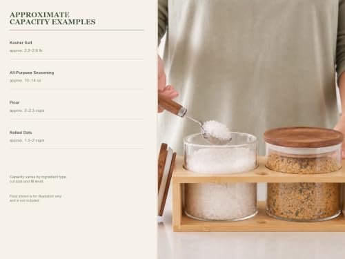 18 oz Glass Seasoning Jars with Wood Lids