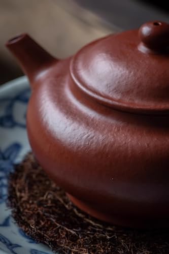 120cc chinese Yixing Handmade Zisha Da Hong Pao Clay teapot ""Bian Pan"" Gongfu Tea Pot teaworldsupply