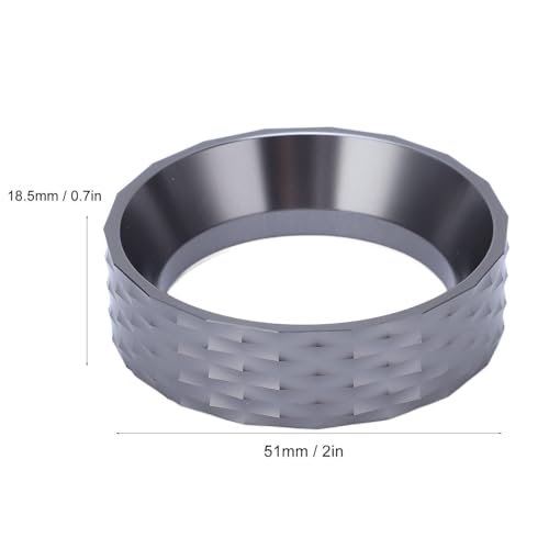 Magnetic Espresso Dosing Funnel Coffee Dosing Ring Aluminum Alloy Coffee Dosing Funnel Replacement for 51mm Portafilters