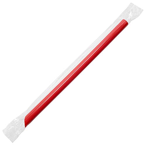 C9060s (Red) 9" Boba Straws (10mm) - Red (Case of 1600) (25 Count)
