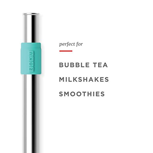 Jumbo Reusable Metal Straw with Case