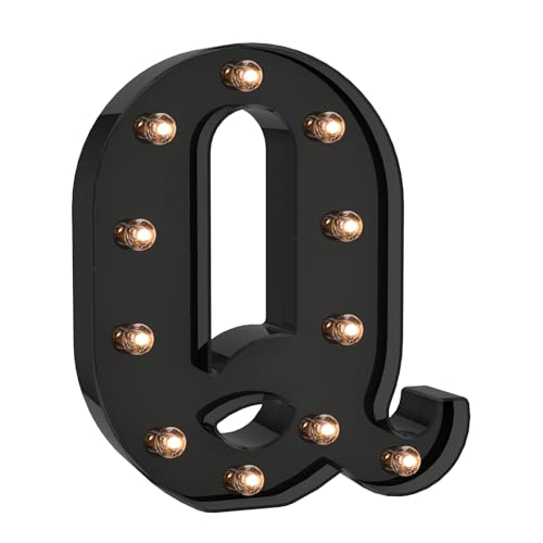 Black LED Letter Lights for Room Decor
