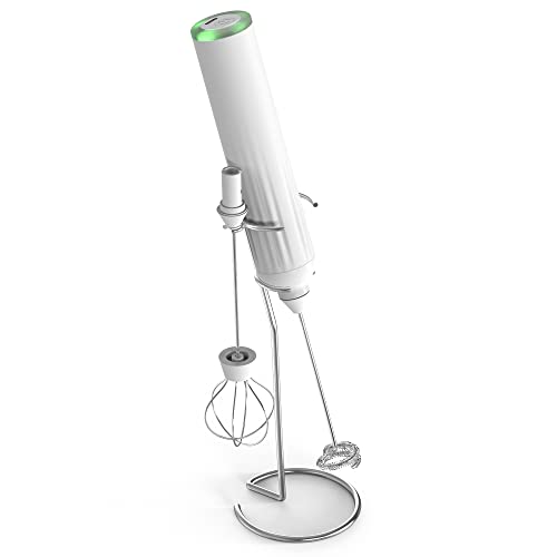 Milk Frother Handheld with 3 Stainless Steel Whisks