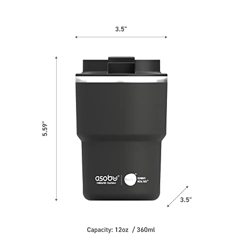 Travel Mug Ceramic Coated Stainless Steel Insulated with Leak and Spill Proof Lid
