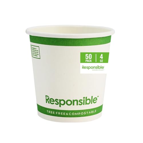 Certified Compostable 4 oz Paper Cups (50 Count)