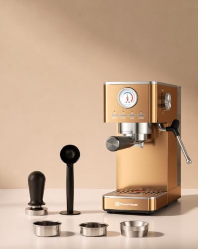 Slim Espresso Machine with Milk Frother