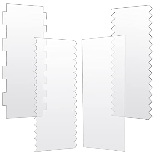 Acrylic Cake Scrapers (4 Count)