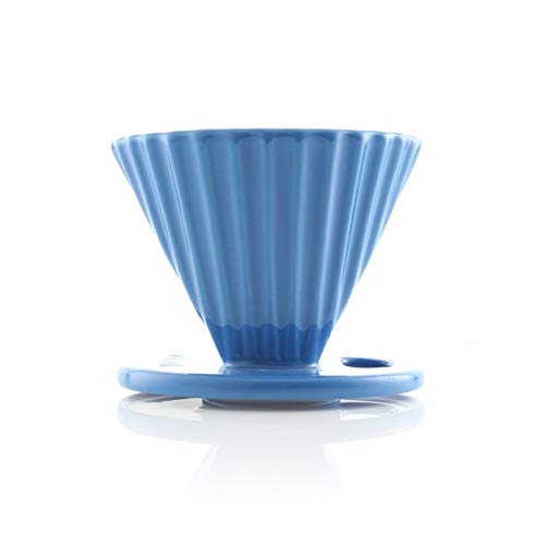 Lotus ceramic pour over coffee dripper