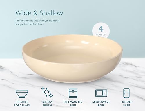 Porcelain Pasta Bowl Set (4 Count)