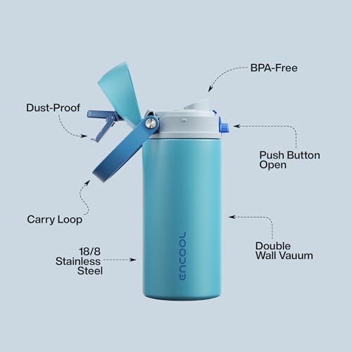 Insulated Water Bottle with Straw