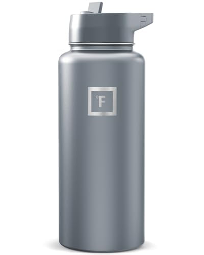 32 oz Wide Mouth Water Bottle with Straw