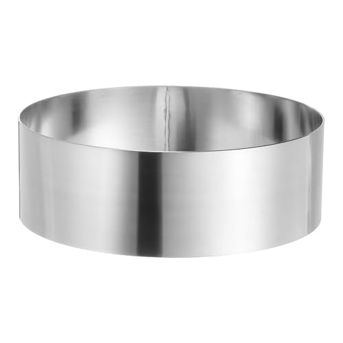 Round Cake Ring 6 x 2 Inch Seamless Stainless Steel Pastry Mousse Dessert Ring Mirror Coating for Baking Cooking Making Tool